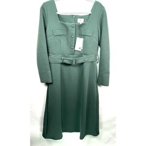 TUCKERNUCK Forest Green Elle Dress Size M NWT Retail $298 Minimalist Chic